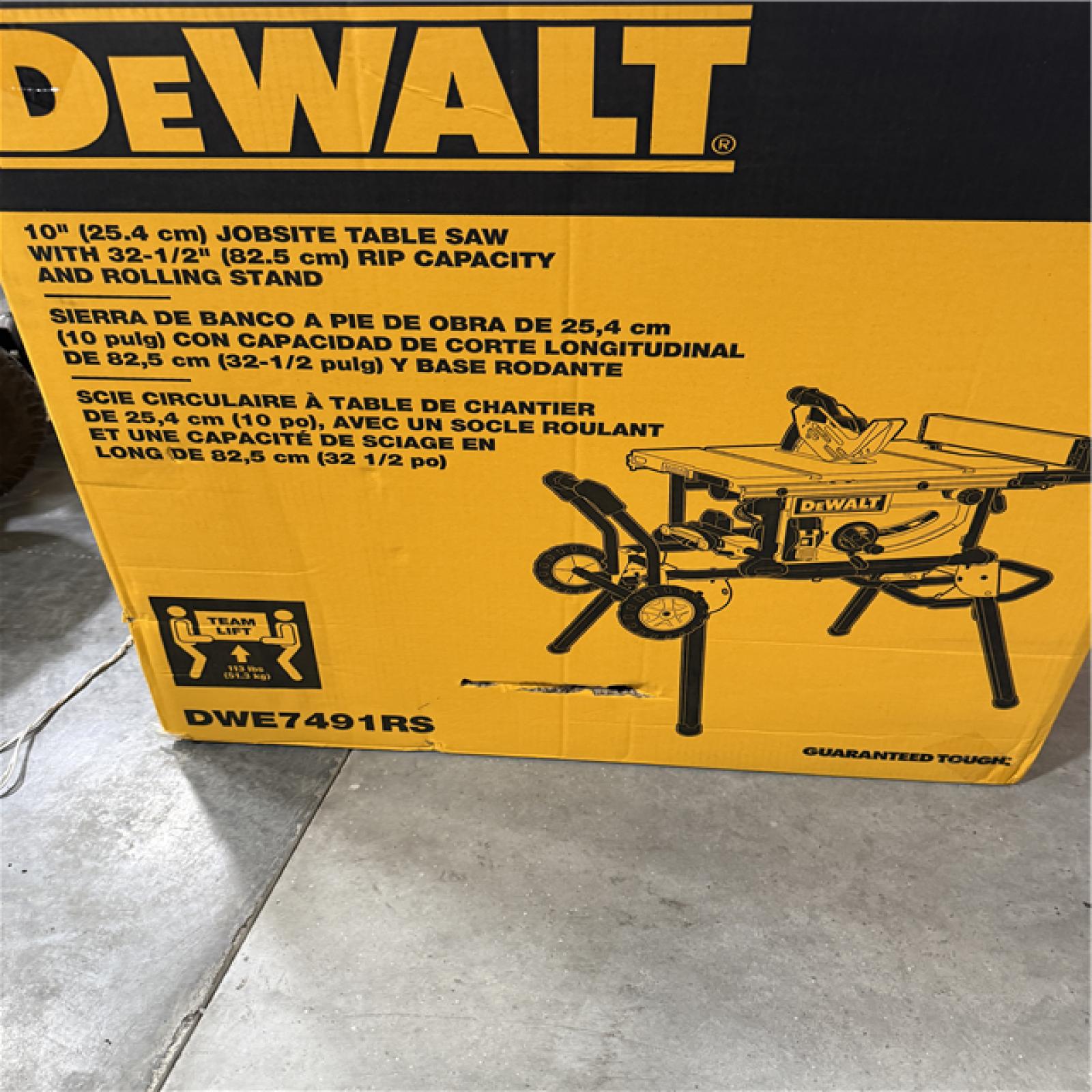 Caifornia NEW DeWalt 10 Jobsite Table Saw with 32-1/2 RIP Capacity and Rolling Stand