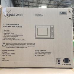 Phoenix Location NEW Seasons 1.1 Cubic Feet Black Countertop Microwave Pallet (30-Cases) (Sealed)