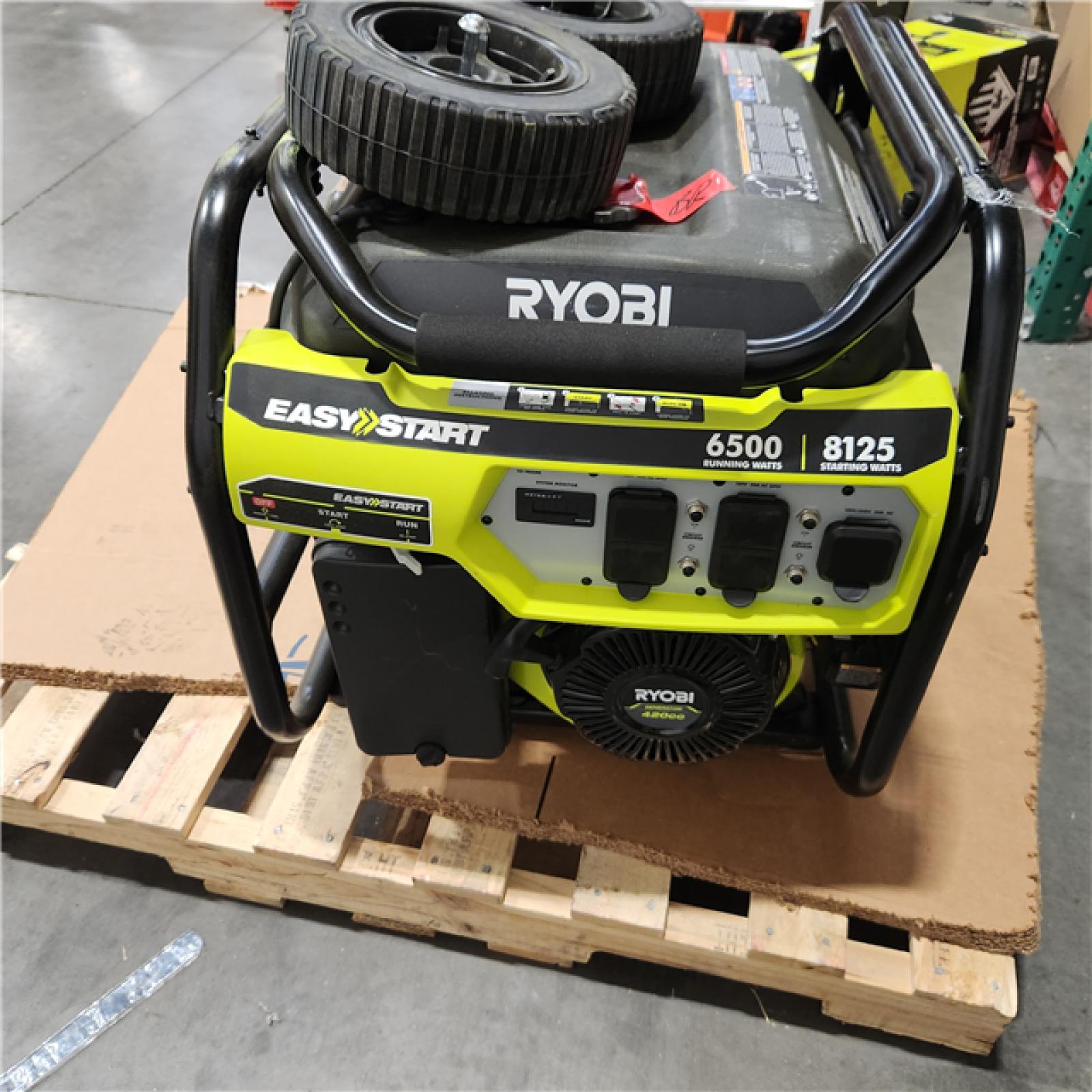Dallas Location - As-Is RYOBI 6,500-Watt Gasoline Powered Portable Generator