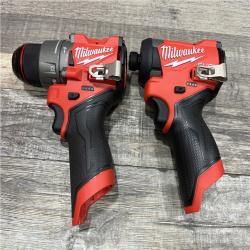 AS-IS Milwaukee FUEL 12-Volt Lithium-Ion Brushless Cordless Hammer Drill and Impact Driver Combo Kit