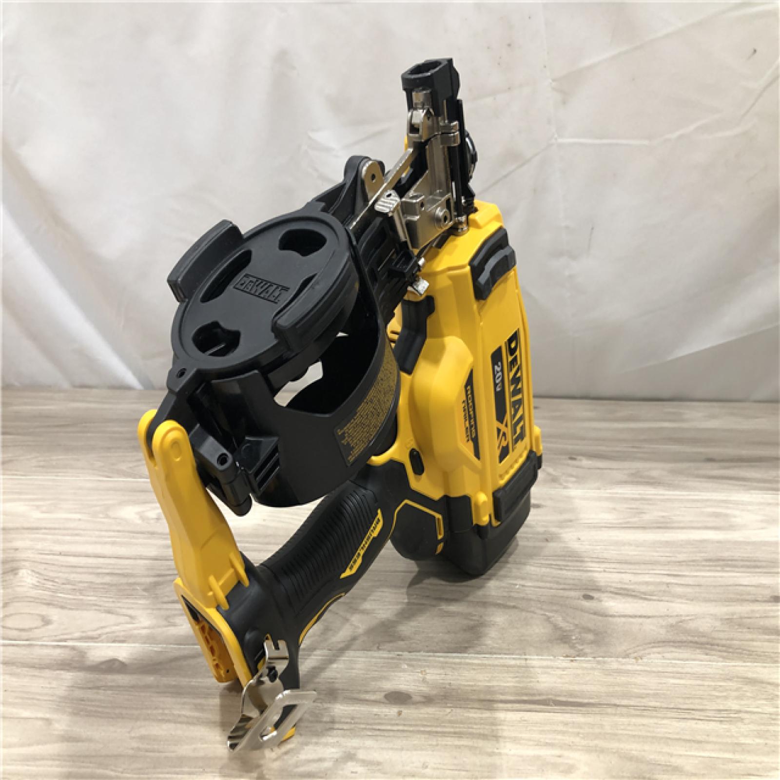 AS-IS DEWALT 20V MAX Lithium-Ion 15-Degree Electric Cordless Roofing Nailer Kit
