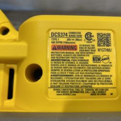 AS-IS DEWALT 20-Volt MAX Lithium-Ion Cordless Brushless Deep Cut Band Saw (Tool-Only)