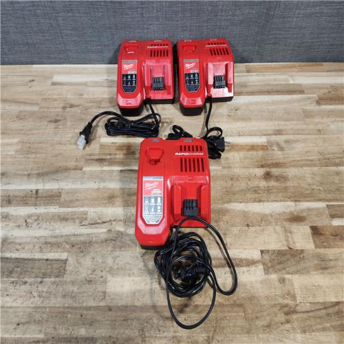HOUSTON LOCATION - AS - IS MILWAUKEE BATTERY CHARGER PACK QTY - 3