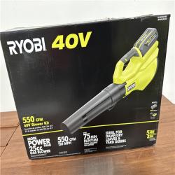 California NEW Ryobi 550 CFM 40V Blower Kit, includes (1) Battery & Charger