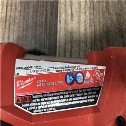 AS-IS Milwaukee 12-Volt 23-Gauge Lithium-Ion Cordless Pin Nailer (Tool-Only)