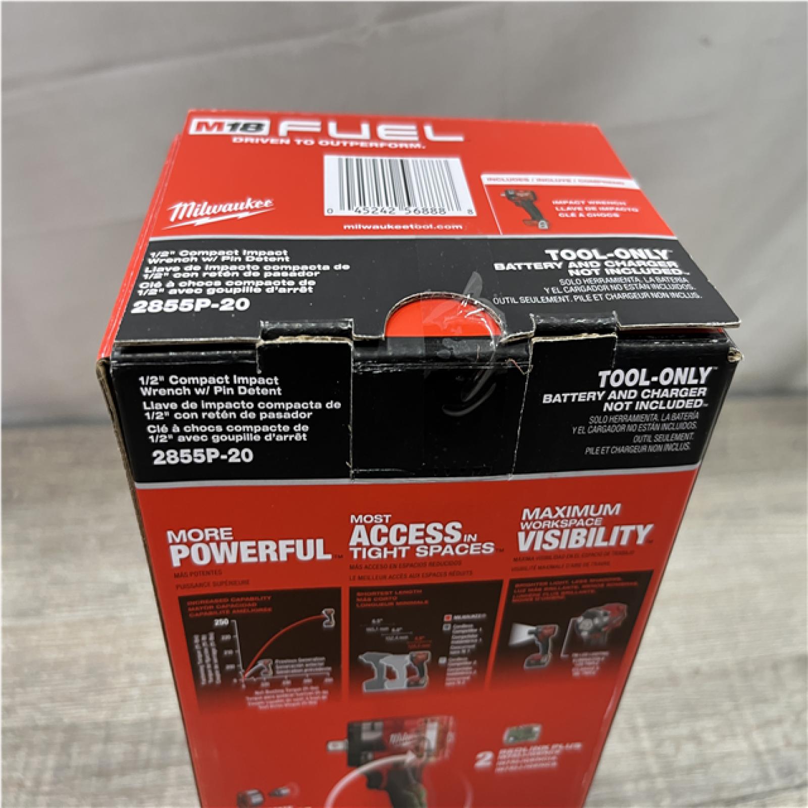 NEW - Milwaukee Cordless Compact Impact Wrench with Pin Detent (Tool-Only)