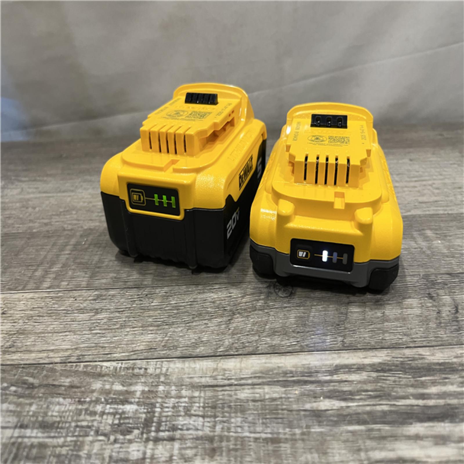 AS-IS DEWALT 20V MAX Lithium-Ion Starter Kit with 4.0 Ah and 5.0 Ah Batteries and Charger