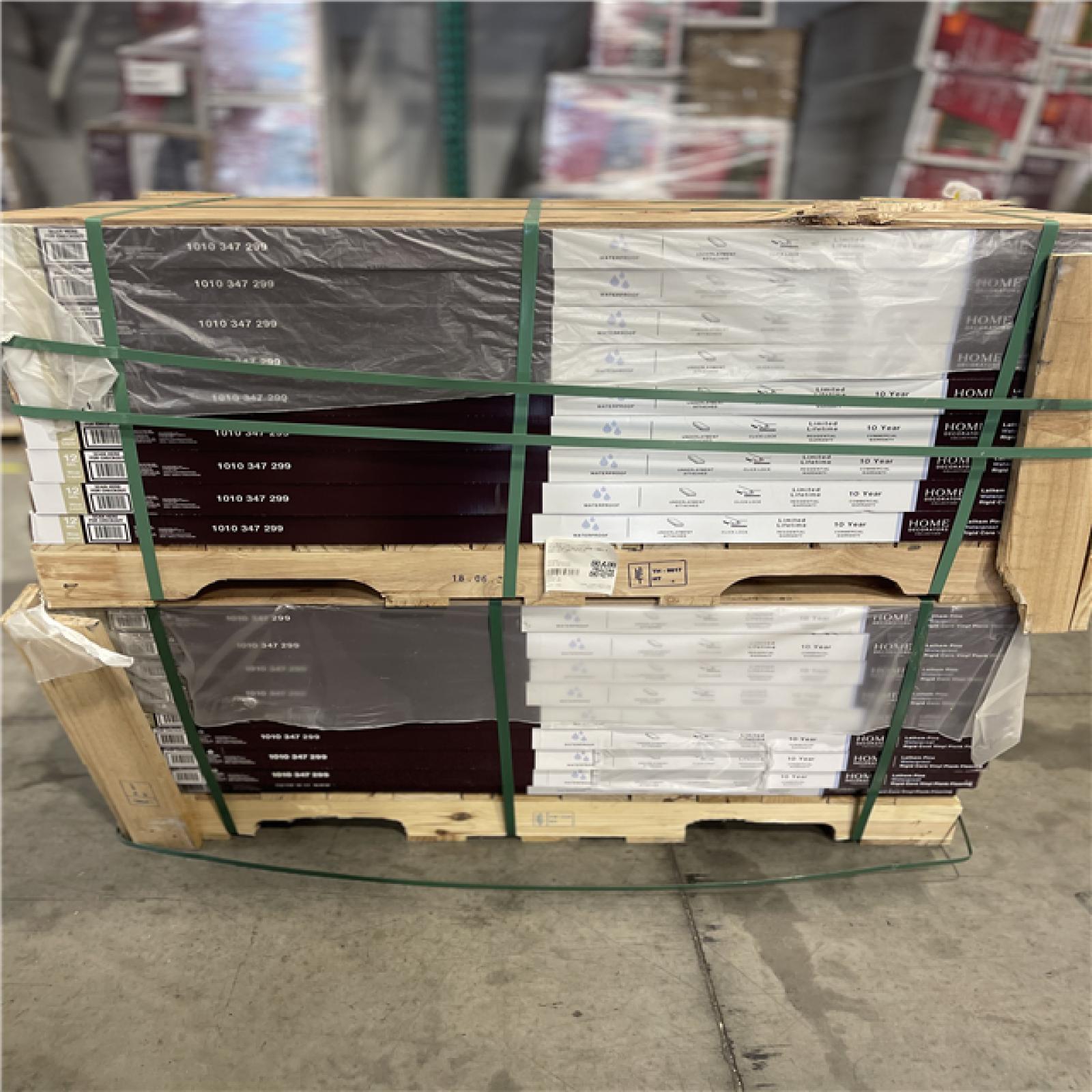 DALLAS LOCATION - Home Decorators Collection Lathem Pine 12 MIL x 7 in. W x 48 in. L Waterproof Click Lock Luxury Vinyl Plank Flooring (23.77 sqft/case) PALLET-(72 CASES)