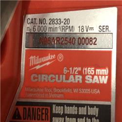 AS-IS Milwaukee FUEL 18V Lithium-Ion Brushless Cordless 6-1/2 in. Circular Saw (Tool-Only)