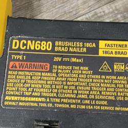 AS-IS DEWALT 20V MAX XR Lithium-Ion Electric Cordless 18-Gauge Brad Nailer (Tool Only)