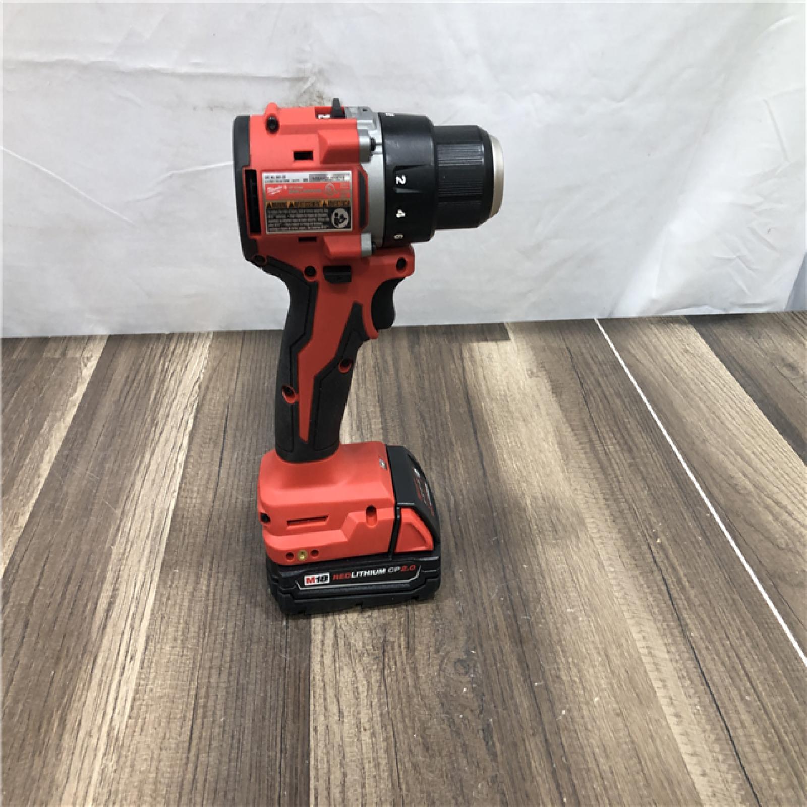 AS-IS Milwaukee 18V Lithium-Ion Brushless Cordless 1/2 in. Compact Drill/Driver Kit