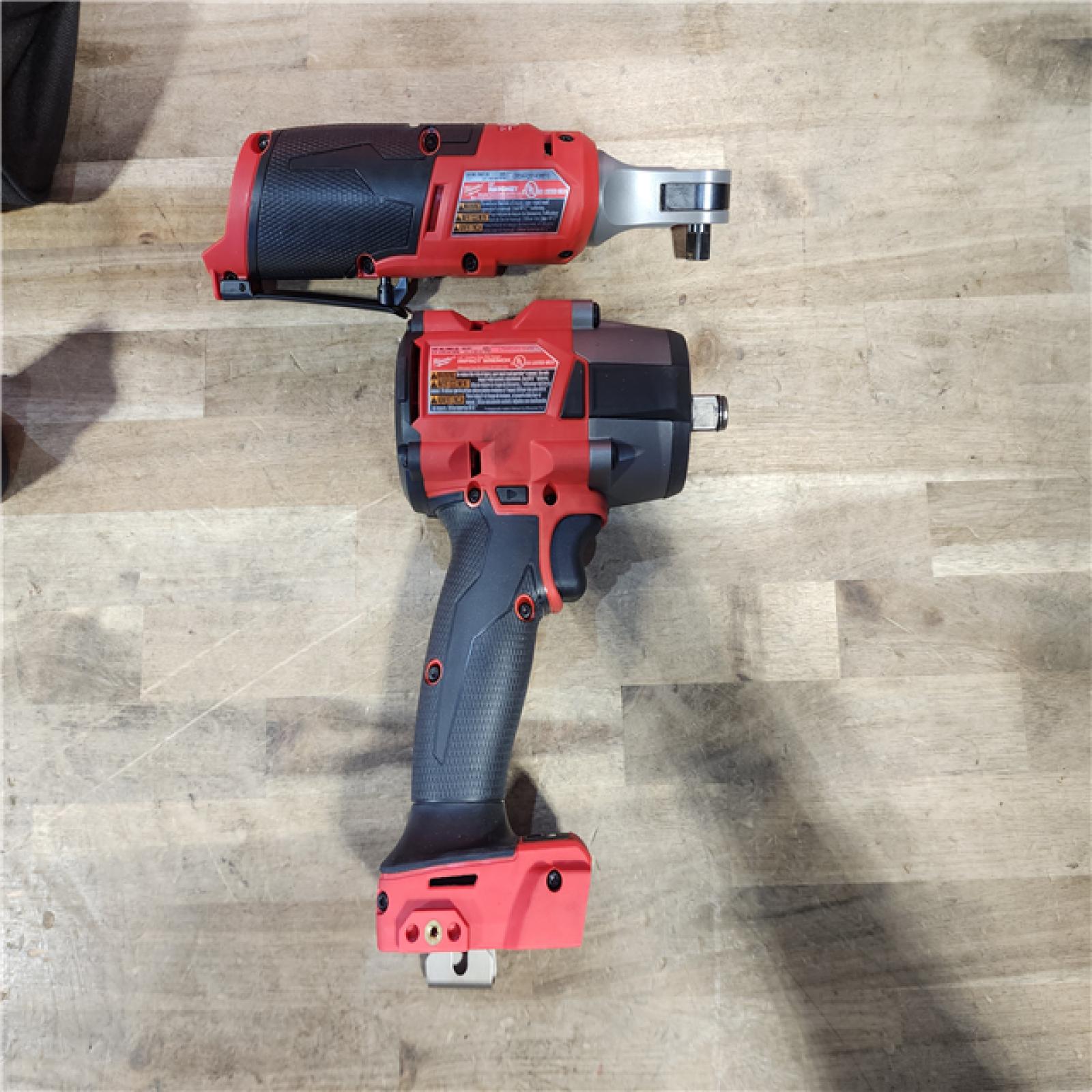 HOUSTON LOCATION - AS-IS M18 FUEL 18V Cordless Mid Torque 1/2 in. Impact Wrench W/ M12 FUEL 3/8 in. Ratchet & Battery/Charger Combo Kit