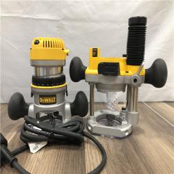 AS-IS DEWALT 12 Amp Corded 2-1/4 Horsepower Fixed and Plunge Base Router Kit
