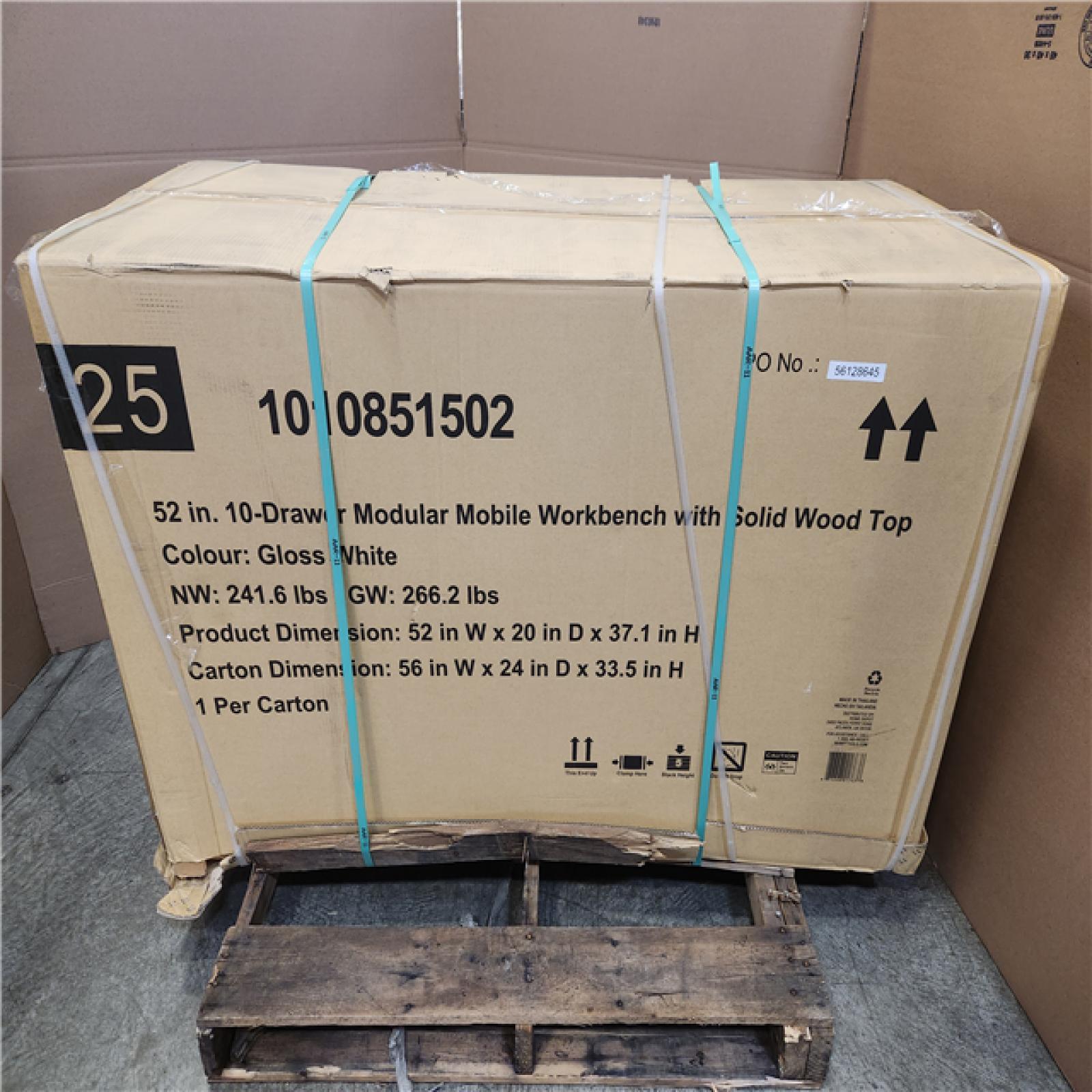 Phoenix NEW Husky Modular Tool Storage 52 in. W White Mobile Workbench Cabinet (SEALED)