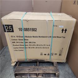 Phoenix NEW Husky Modular Tool Storage 52 in. W White Mobile Workbench Cabinet (SEALED)