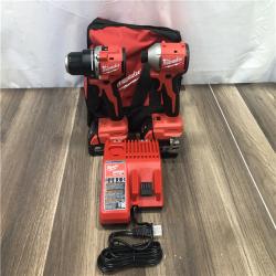 AS-IS Milwaukee 18-Volt Lithium-Ion Brushless Cordless Compact Hammer Drill/Impact Combo Kit