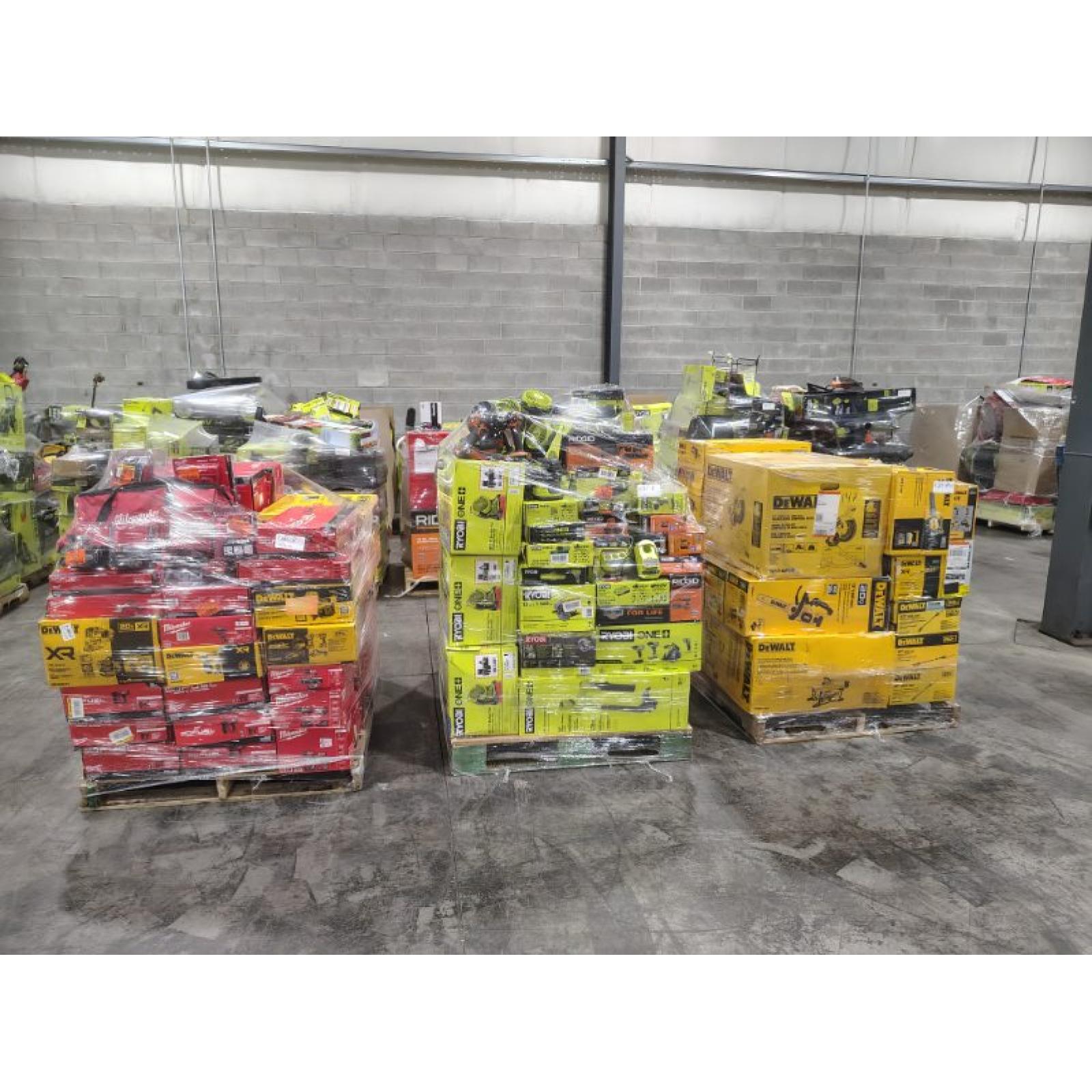 Pittston Location As-Is Power Tools Partial Truckload (15 Pallets) 1085-B