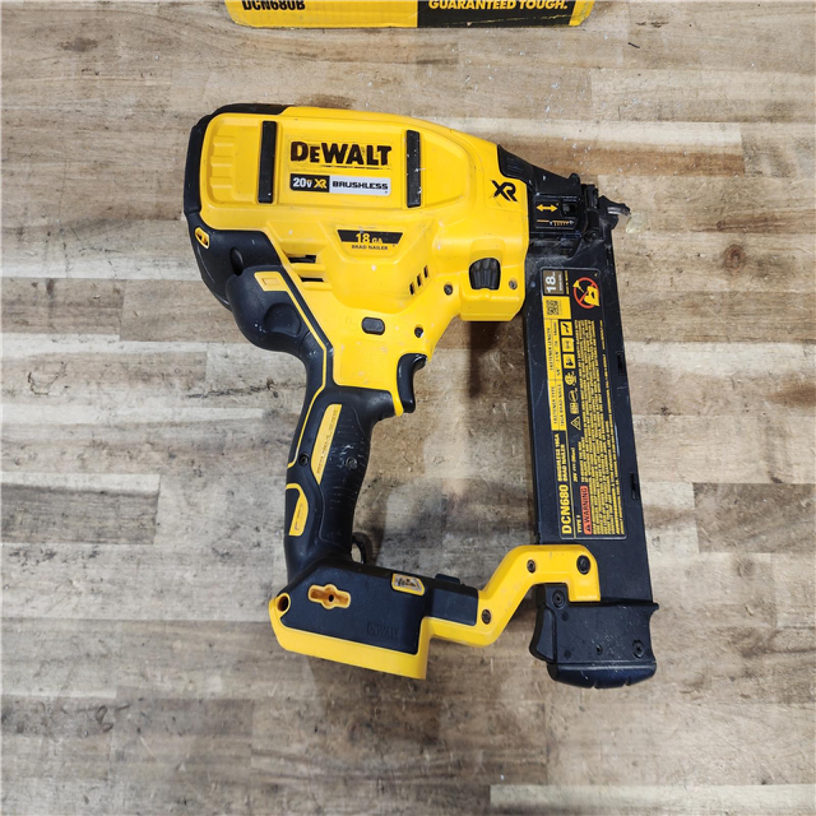 HOUSTON LOCATION - AS - IS DEWALT 20V MAX XR Lithium-Ion Electric Cordless 18-Gauge Brad Nailer (Tool Only)