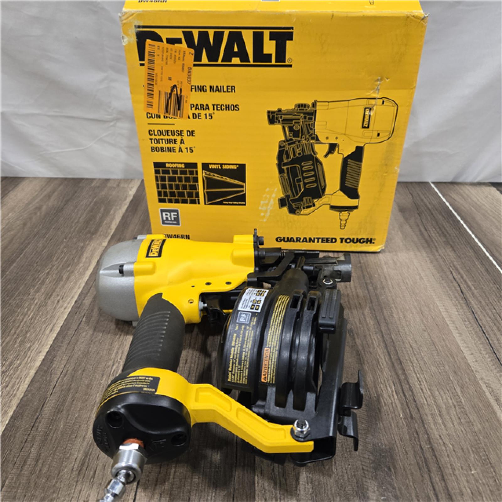 AS-IS DEWALT 1-3/4 in. 15 Degree Pneumatic Coil Roofing Nailer