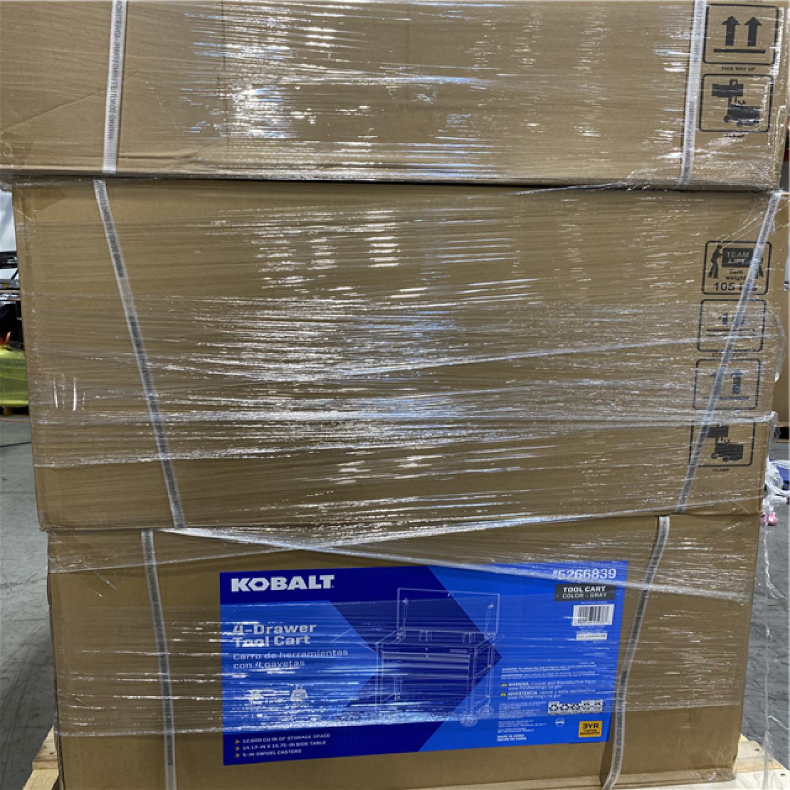 Kobalt 35-in W x 37.5-in H 4-Drawer Steel Rolling Tool Cabinet (Gray)