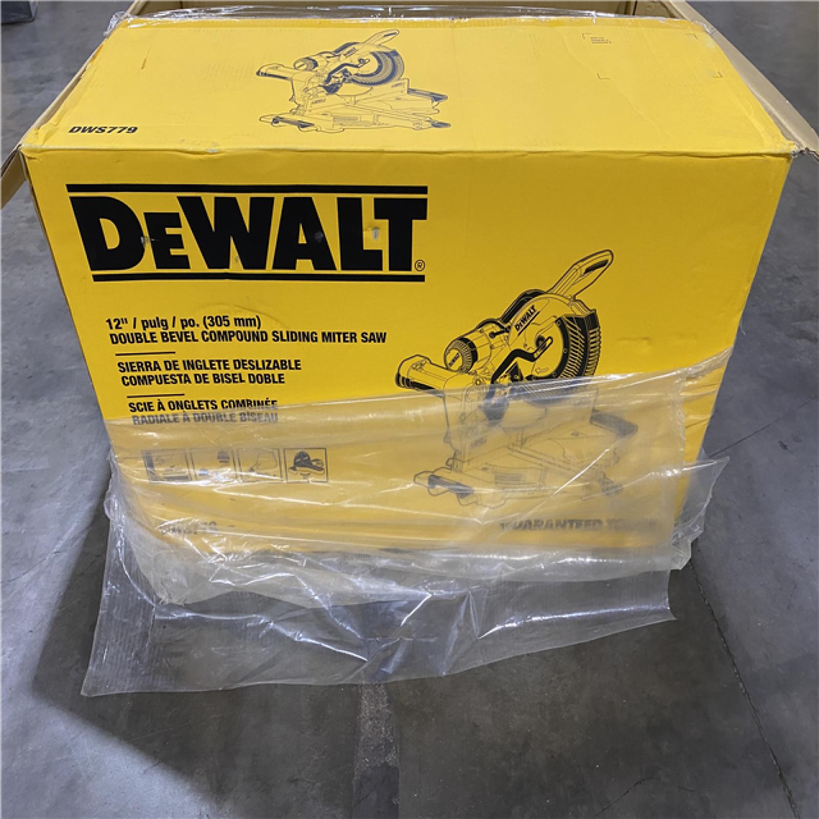 As-is- DeWalt 15 Amps 12 in. Corded Dual-Bevel Sliding Compound Miter Saw