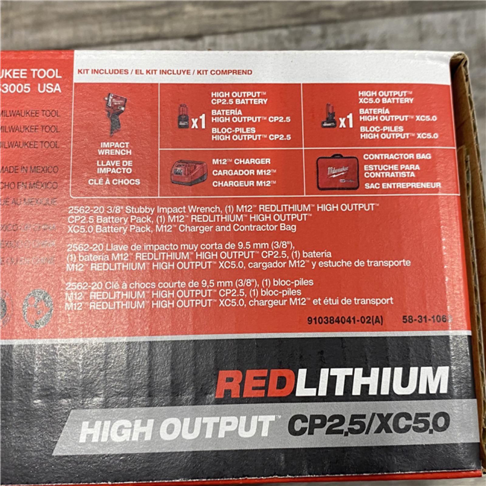 NEW - Milwaukee FUEL 12V Li-Ion Brushless Cordless Stubby 3/8 in. Impact Wrench Kit