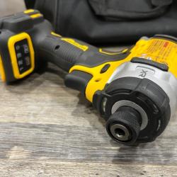AS-IS DEWALT 20V MAX XR Lithium-Ion Brushless Cordless 3-Speed High Torque 1/4 in. Impact Driver Kit