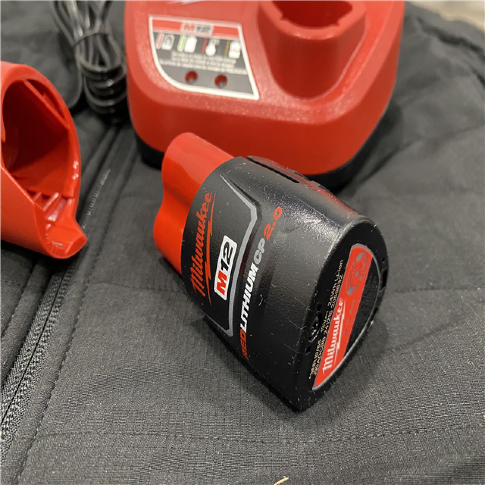 AS-IS Milwaukee Men's X-Large 12-Volt Lithium-Ion Cordless Axis Black Heated Vest Kit