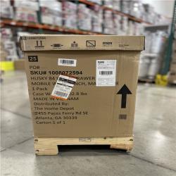 DALLAS LOCATION - Husky Tool Storage Heavy Duty 84 in. W x 24 in. D Matte Blue Mobile Workbench Cabinet