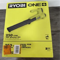 California NEW Ryobi One+ 18V  250 CFM Blower Kit  Includes (1) Battery & Charger