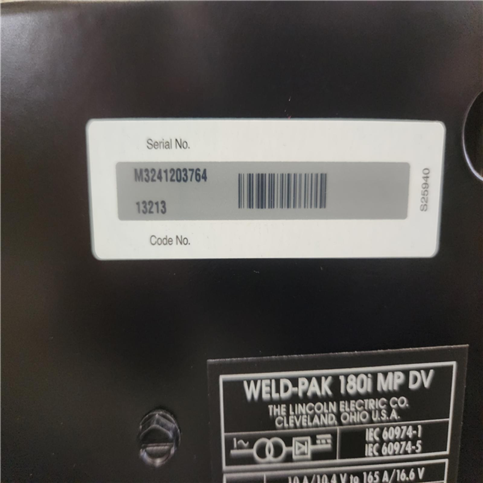 Phoenix NEW Lincoln Electric 180 Amp Weld-Pak 180i Multi-Process Stick/MIG/Flux-Core/TIG  120V or 230V Aluminum Welder with Spool Gun sold separately