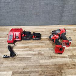 HOUSTON LOCATION - AS-IS MILWAUKEE 2 TOOL COMBO KIT W/ (2) BATTERY & CHARGER