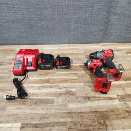 HOUSTON LOCATION - AS-IS MILWAUKEE 2 TOOL COMBO KIT W/ (2) BATTERY & CHARGER