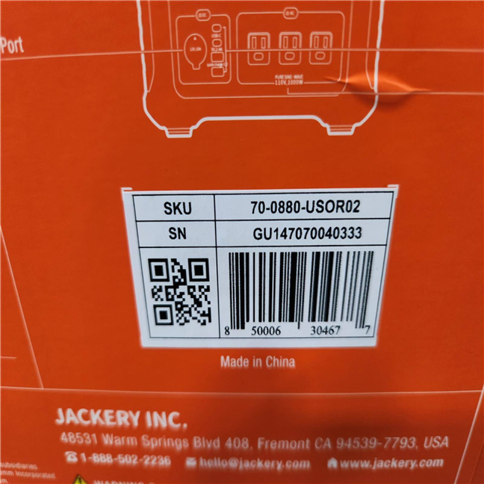 Phoenix Location NEW Jackery Portable Power Station Explorer 880, 880Wh/1000W Model No. Explorer 880