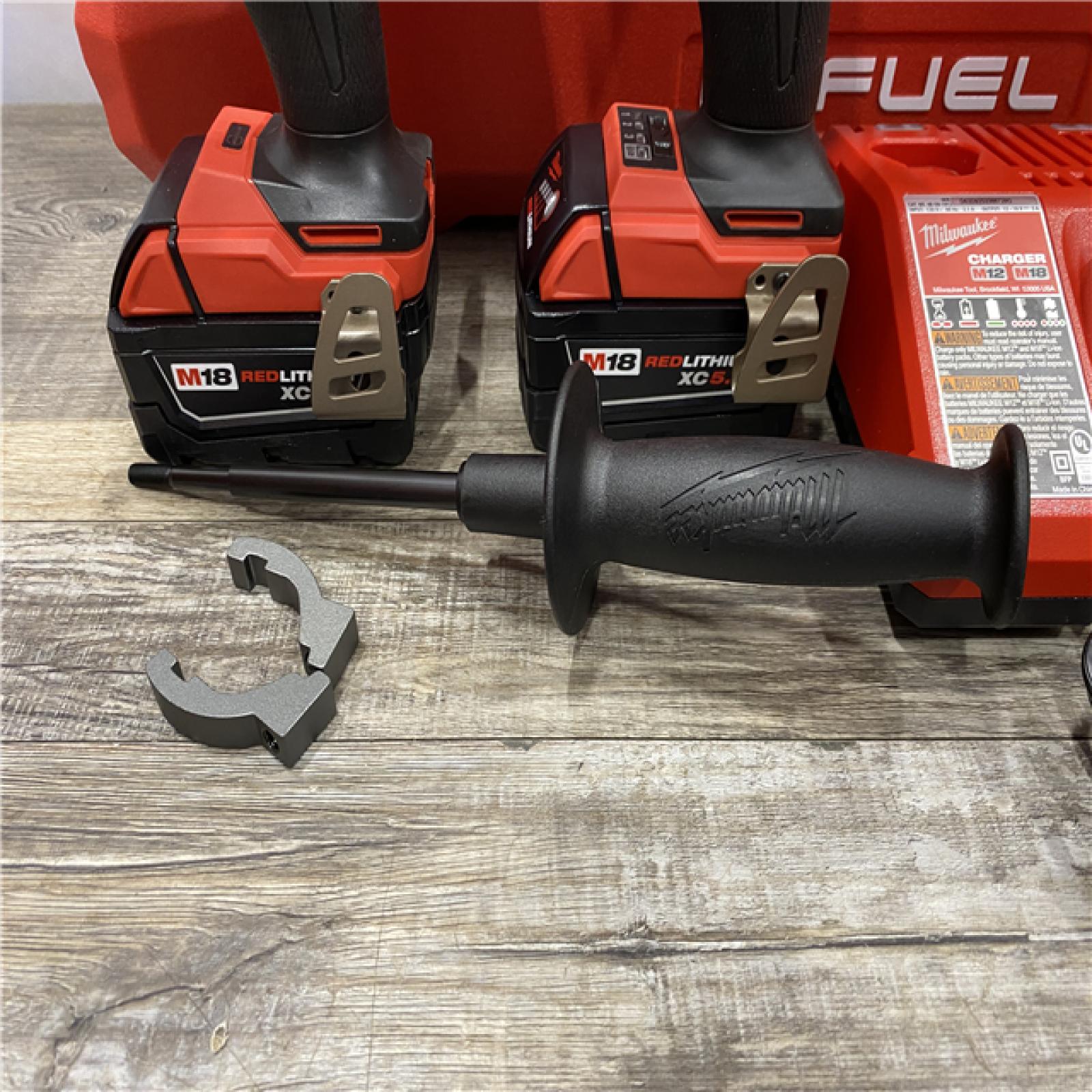 AS-IS Milwaukee FUEL 18V Lithium-Ion Brushless Cordless Hammer Drill and Impact Driver Combo Kit