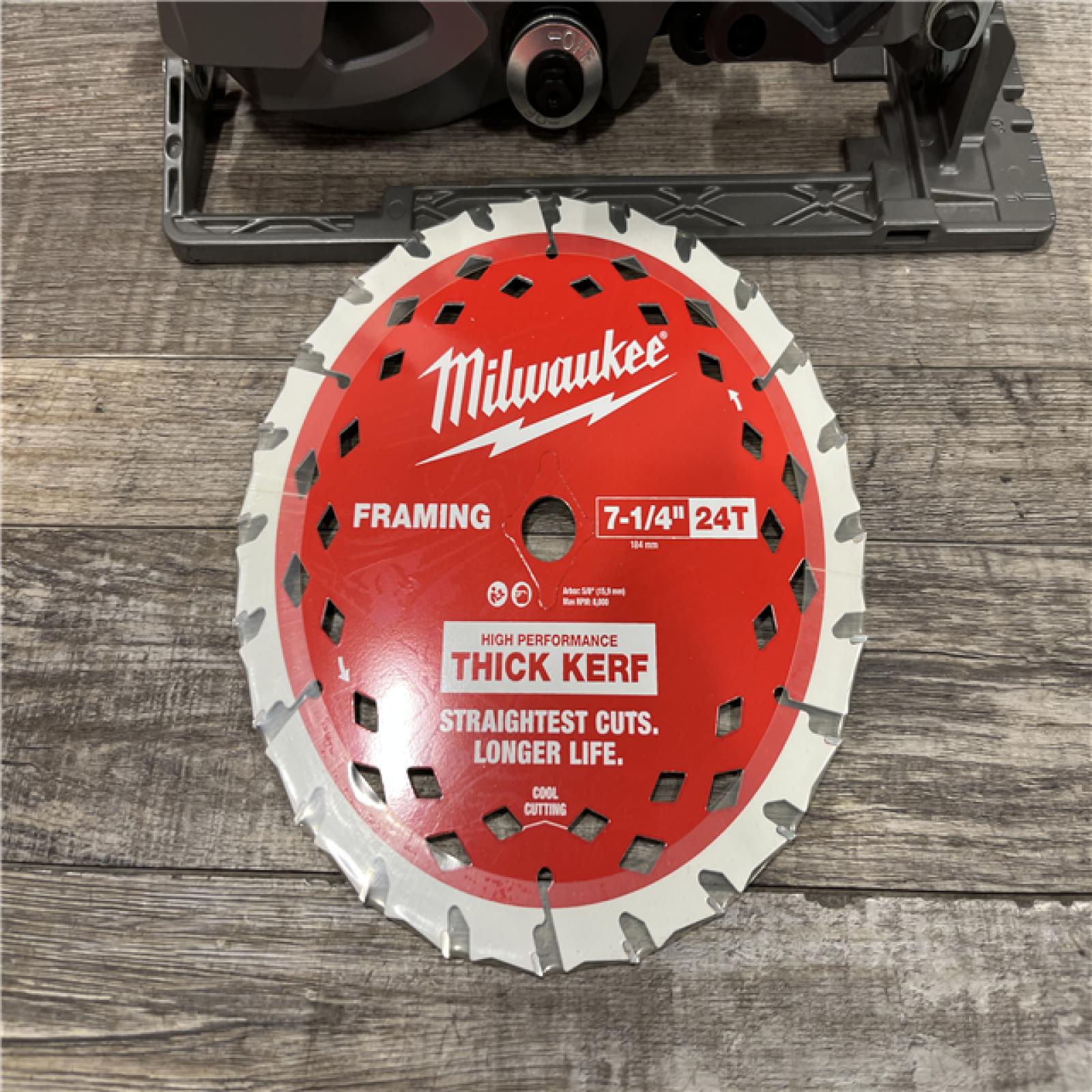 AS-IS Milwaukee FUEL 18V Lithium-Ion Brushless Cordless 7-1/4 in. Circular Saw (Tool-Only)