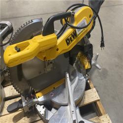 As-Is-  DeWalt 15 Amp Corded 12 in. Compound Double Bevel Miter Saw