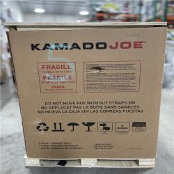 DALLAS LOCATION -AS-IS Kamado Joe Big Joe III 24 in. Charcoal Grill in Red with Cart  Side Shelves  Grate Gripper  and Ash Tool