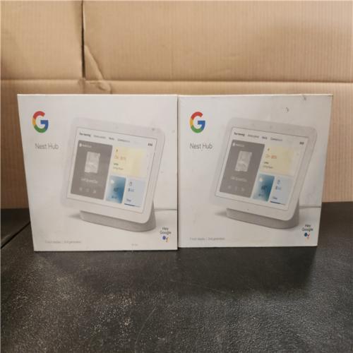 Phoenix NEW Google Nest Hub 2nd Gen - Smart Home Speaker and 7 in. Display with Google Assistant - Chalk 2-Pack (SEALED)