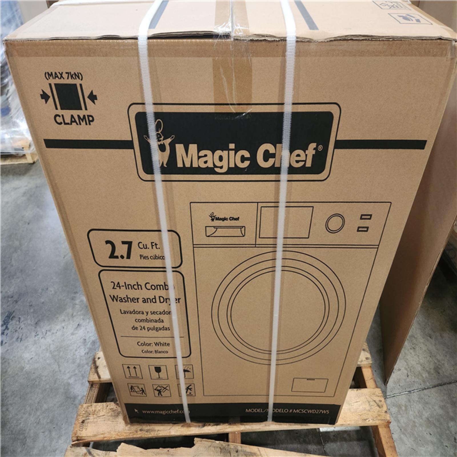 Phoenix NEW Magic Chef 23.4 in. 2.7 cu. ft. White All in One Ventless and Washer Dryer Combo (SEALED)