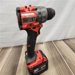 AS-IS  Milwaukee 2904-22 Hammer Drill Driver Kit with Batteries  Charger & Tool Case  Red