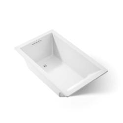 Phoenix NEW KOHLER Underscore 60 in. x 36 in. Acrylic Alcove Rectangular Soaking Bathtub with Reversible Drain in White