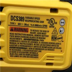 AS-IS DEWALT FLEXVOLT 60V MAX Cordless Brushless Reciprocating Saw (Tool Only)