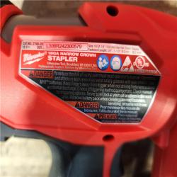 HOUSTON LOCATION - AS-IS Milwaukee FUEL 18-Volt Lithium-Ion Brushless Cordless 18-Gauge 1/4 in. Narrow Crown Stapler (Tool-Only)