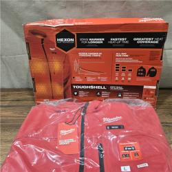 NEW! Men's Large M12 12V Lithium-Ion Cordless TOUGHSHELL Red Heated Jacket with (1) 3.0 Ah Battery and Charger