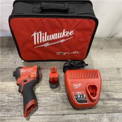 AS-IS Milwaukee FUEL 12-Volt Lithium-Ion Brushless Cordless 1/4 in. Hex Impact Driver Compact Kit