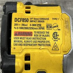 AS-IS DEWALT ATOMIC 20V MAX Cordless Brushless Compact 1/4 in. Impact Driver (Tool Only)