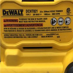 AS-IS DeWalt DCHT821P1 22 in. 20 V Battery Hedge Trimmer Kit (Battery & Charger)