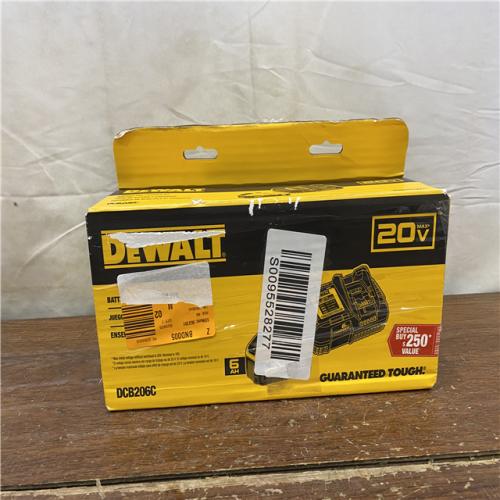 NEW Dewalt 20V Lithium-Ion 6.0Ah Battery Pack & Charger Kit, DCB206C