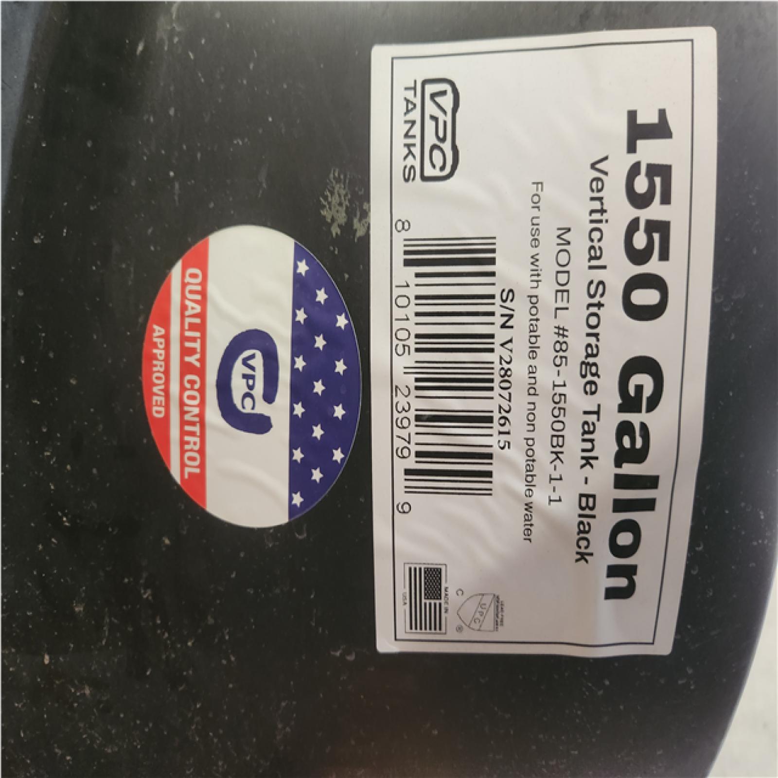 Phoenix NEW 1 550 Gallon Vertical Storage Tank-Black